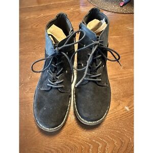 Clarks Tamitha‎ Beige Black Suede Desert Chukka Boots Women's Size 9